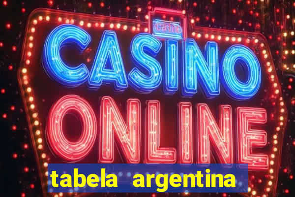 tabela argentina torneo betano